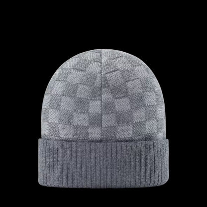 Bonnet Petit Damier Gris