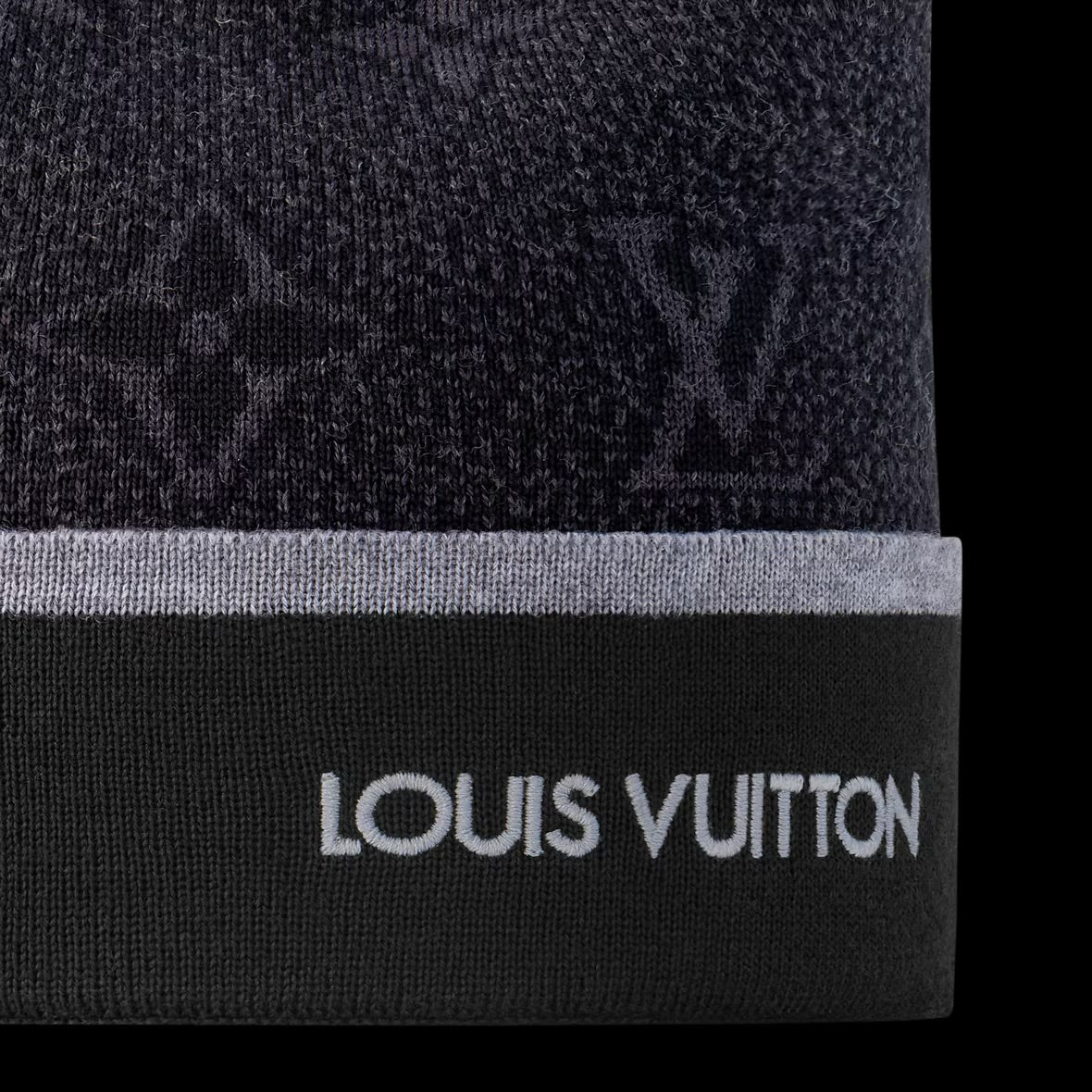 Bonnet Monogramme Noir